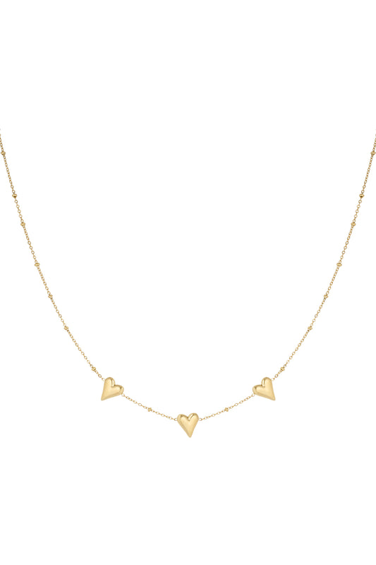 Triple Love - Ketting Goud