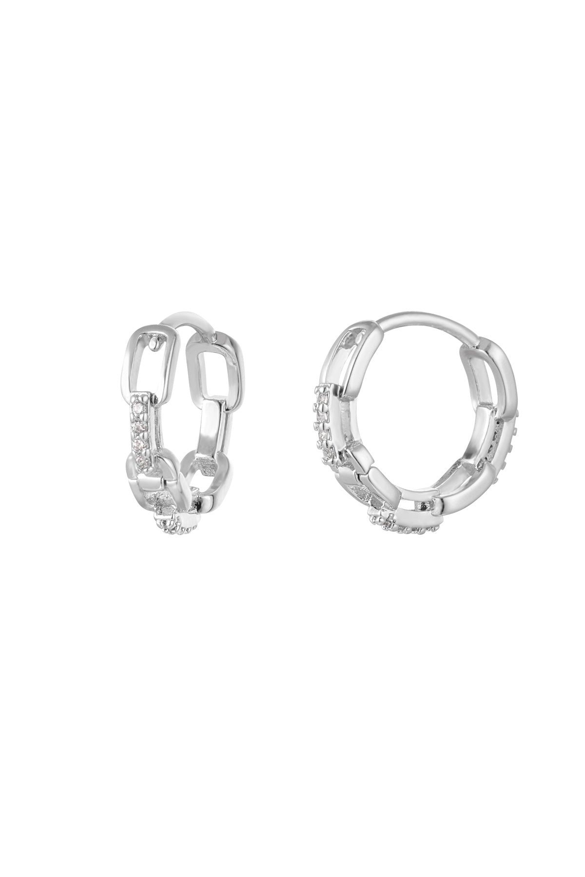 Shimmer hoops - Oorbellen zilver