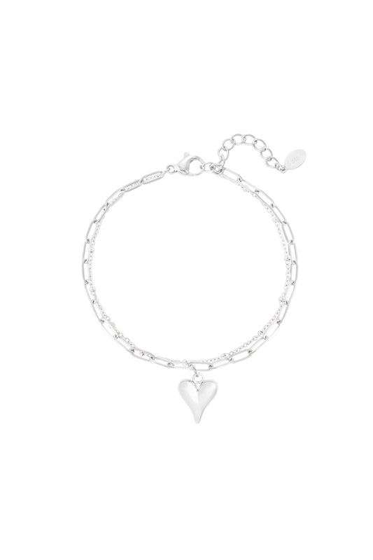 Loving Layers Heart - Armband Zilver